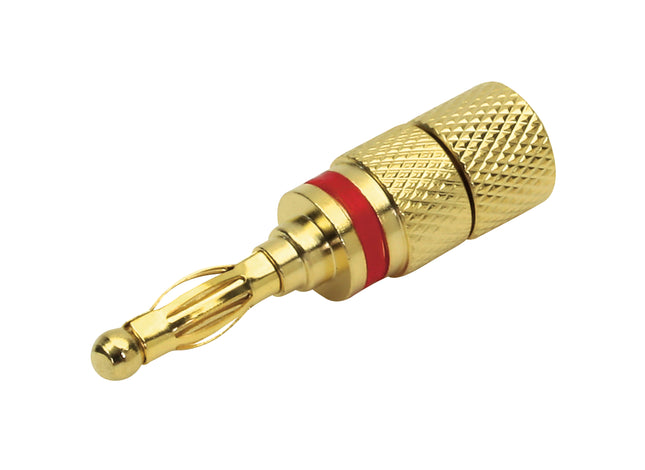 Dynavox Banaanstekker male - Verguld - Rood