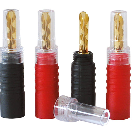 Dynavox banaanstekker set - verguld - Set van 4 stuks