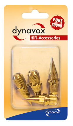 Dynavox spikes 4 delig messing