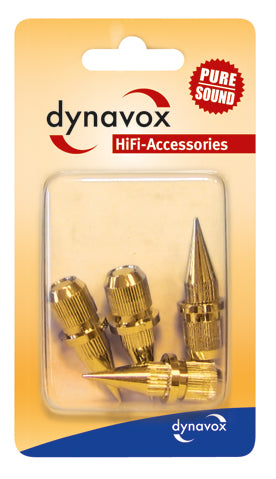 Dynavox spikes 4 delig messing
