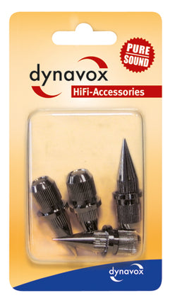 Dynavox spikes 4 delig donker verchroomd