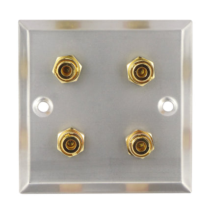 Dynavox Wandcontactdoos voor luidsprekers met 4 klemmenblokken voor banaanstekkers