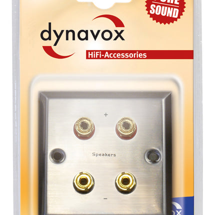 Dynavox Wandcontactdoos voor luidsprekers met 4 klemmenblokken voor banaanstekkers