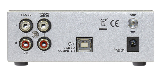 Dynavox UPR-2.0 USB pick up voorversterker zilver