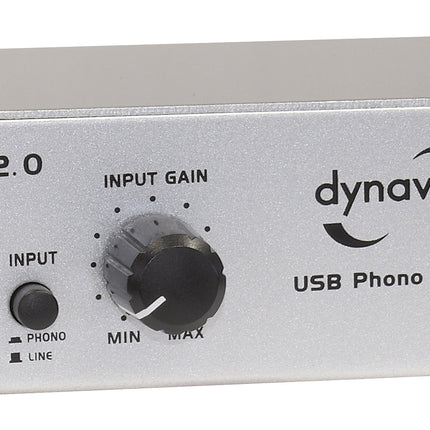 Dynavox UPR-2.0 USB pick up voorversterker zilver