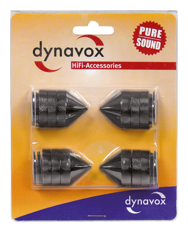 Dynavox spikes 4 delig zwart