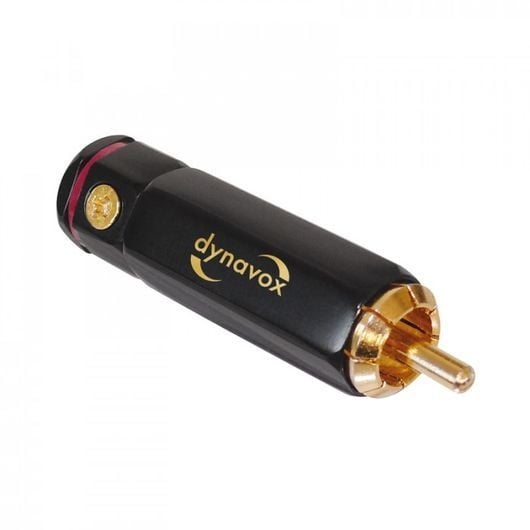 Dynavox High End RCA male Connector - Verguld - Rood
