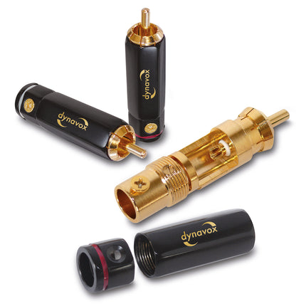 Dynavox High End RCA male Connector - Verguld - Wit