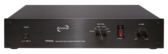 Dynavox TPR-43 buis voorversterker met phono MM/MC ingang zwart