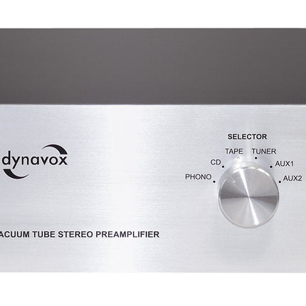 Dynavox TPR-43 buis voorversterker met phono MM/MC ingang zilver
