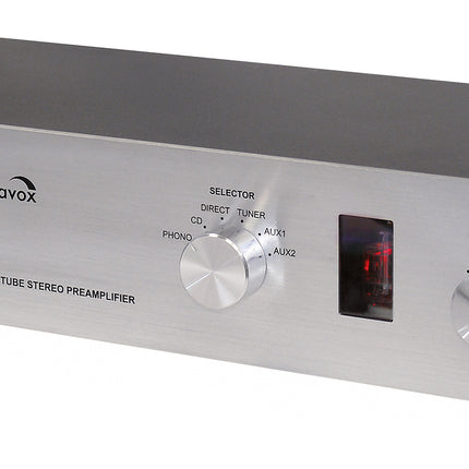 Dynavox TPR-43 buis voorversterker met phono MM/MC ingang zilver