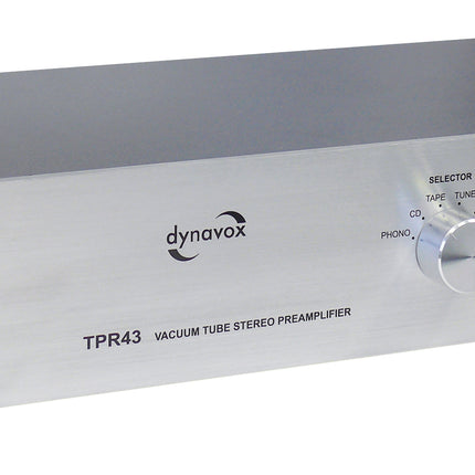 Dynavox TPR-43 buis voorversterker met phono MM/MC ingang zilver