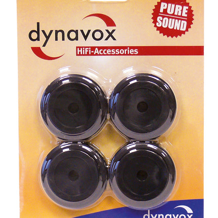 Dynavox aluminium voeten 4-delig - zwart