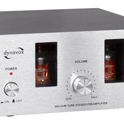 Dynavox TPR-3 buizen voorversterker met phono ingang zilver