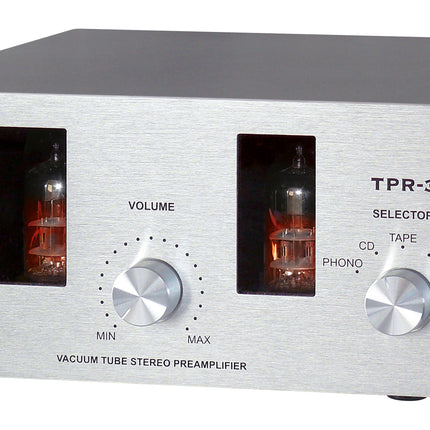 Dynavox TPR-3 buizen voorversterker met phono ingang zilver