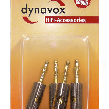 Dynavox banaanpluggen verguld set van 4 stuks