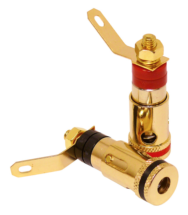 Dynavox 4-delige vergulde banaanstekker set