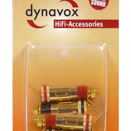 Dynavox 4-delige vergulde banaanstekker set