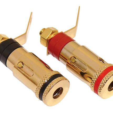 Dynavox 4-delige vergulde banaanstekker set