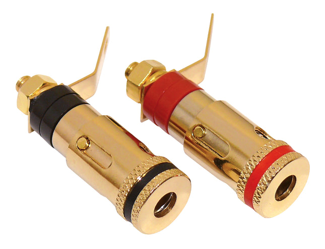 Dynavox 4-delige vergulde banaanstekker set