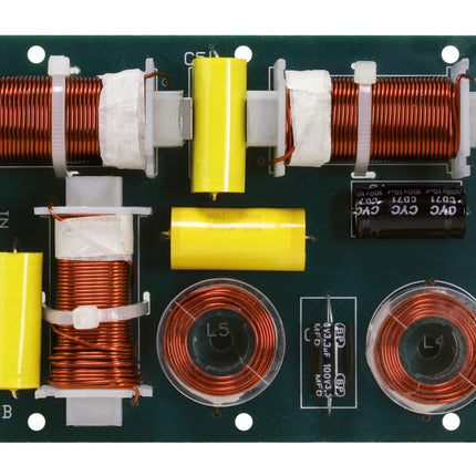 Dynavox 3-weg crossover 1930/9100 Hz 8 Ohm met dubbele subwooferuitgangen