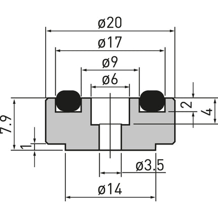 Dynavox aluminium voeten  4 delig - zilver
