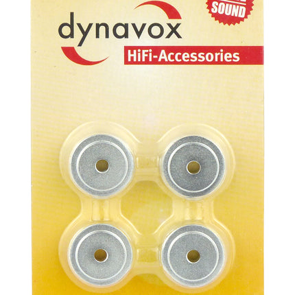 Dynavox aluminium voeten  4 delig - zilver