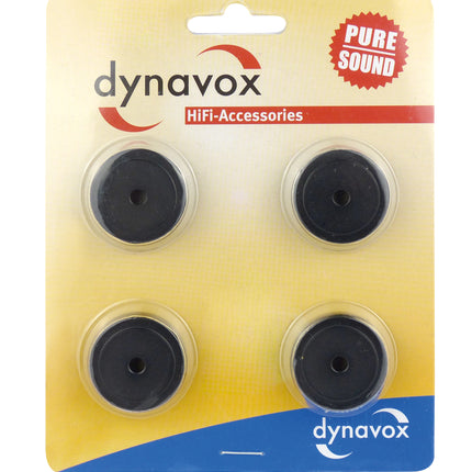 Dynavox aluminium voeten 4 delig - zwart