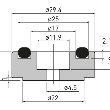 Dynavox aluminium voeten 4 delig - zilver