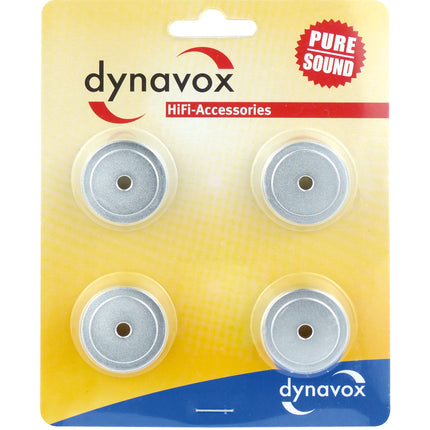 Dynavox aluminium voeten 4 delig - zilver