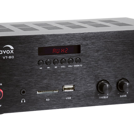 Dynavox VT-80 versterker met bluetooth en USB 4 kanaals met A/B schakeling 160 watt