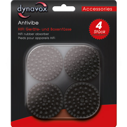 Dynavox rubberen antivibe voeten 4 delig 53 mm