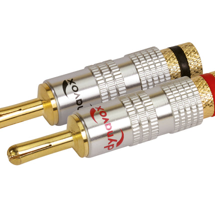 Dynavox banaanstekker set met uitzetbare tip 4 delig