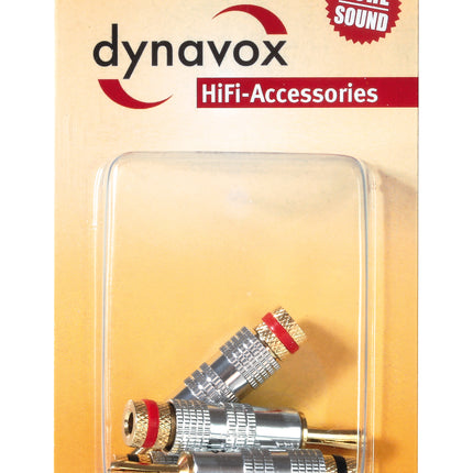 Dynavox banaanstekker set met uitzetbare tip 4 delig