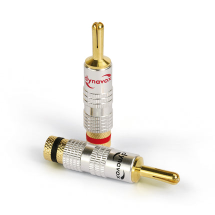 Dynavox banaanstekker set met uitzetbare tip 4 delig