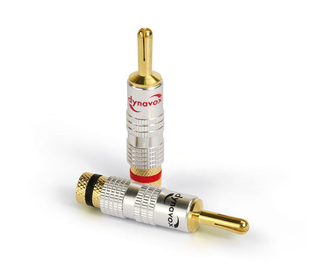 Dynavox banaanstekker set met uitzetbare tip 4 delig