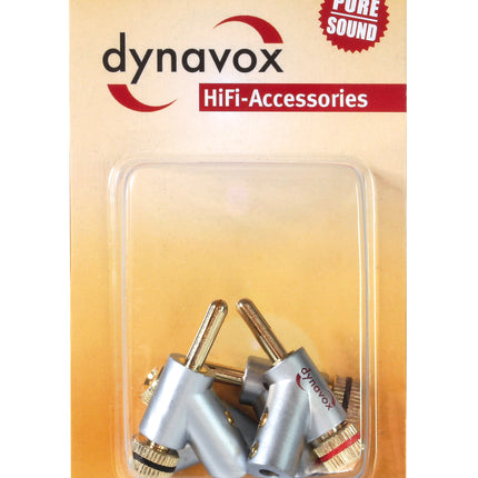 Dynavox haakse banaanstekker set met uitzetbare tip 4-delig