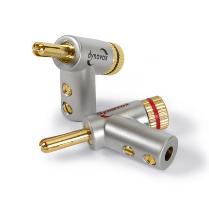 Dynavox haakse banaanstekker set met uitzetbare tip 4-delig