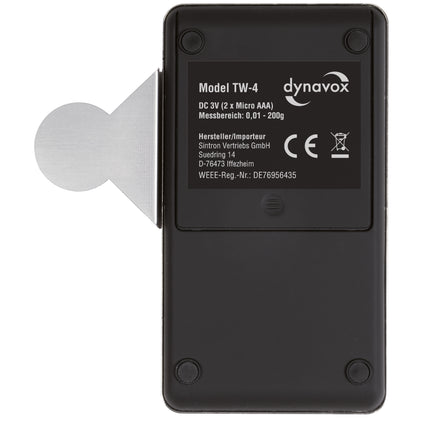 Dynavox TW-4 naalddrukmeter en weegschaal 0,01 gram nauwkeurig