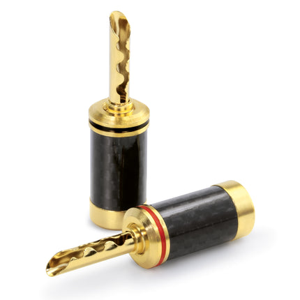 Dynavox hoogwaardige banaanstekker carbon set van 2 pluggen