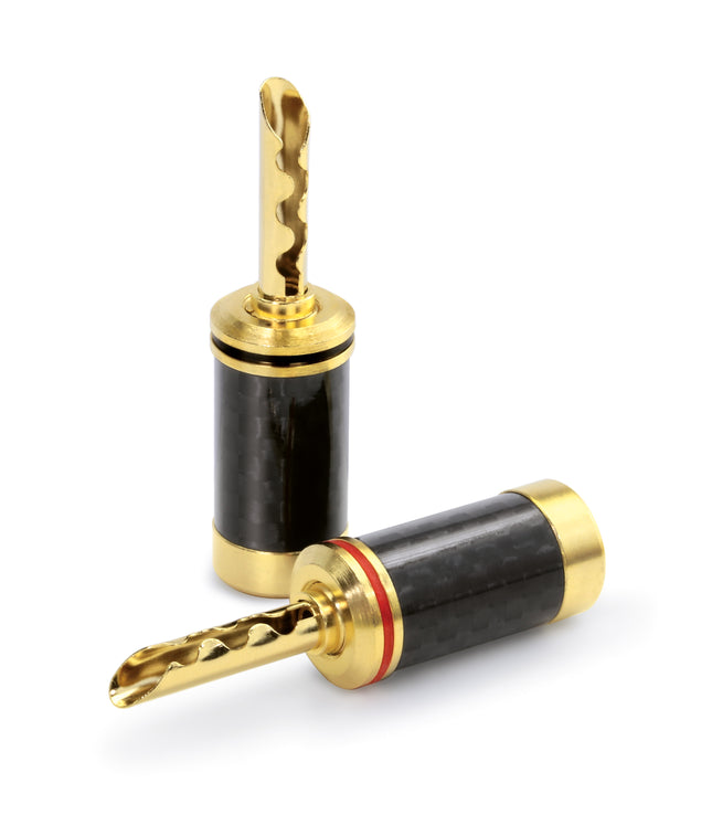 Dynavox hoogwaardige banaanstekker carbon set van 2 pluggen