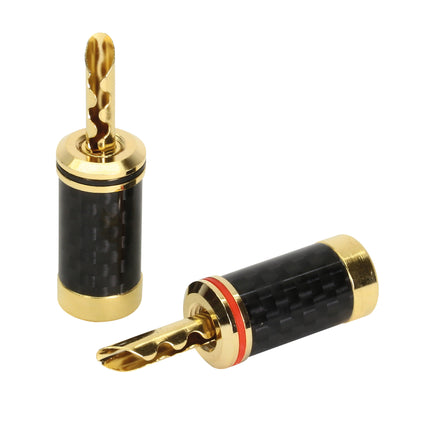 Dynavox hoogwaardige banaanstekker carbon set van 2 pluggen