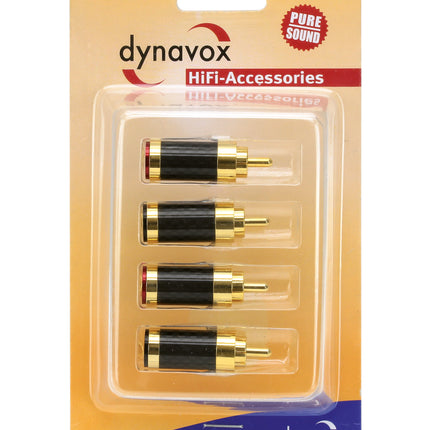 Dynavox hoogwaardige cinch carbon set van 4 pluggen