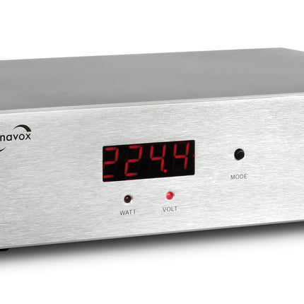 Dynavox X7000B High-End HiFi netfilter zilver met Watt en Voltage Display