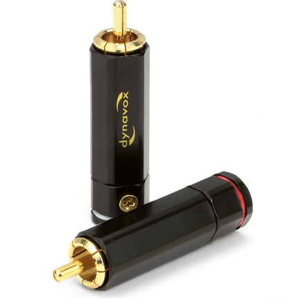 Dynavox High-End cinch stekker set 2 x rood + 2 x wit