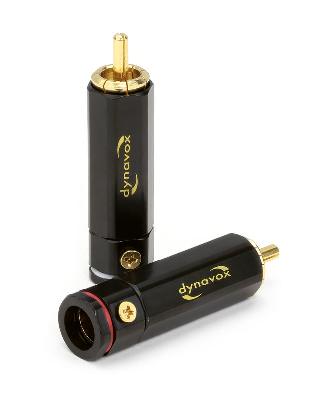 Dynavox High-End cinch stekker set 2 x rood + 2 x wit