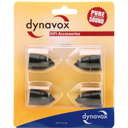 Dynavox spikes 4-delig in de kleur zwart