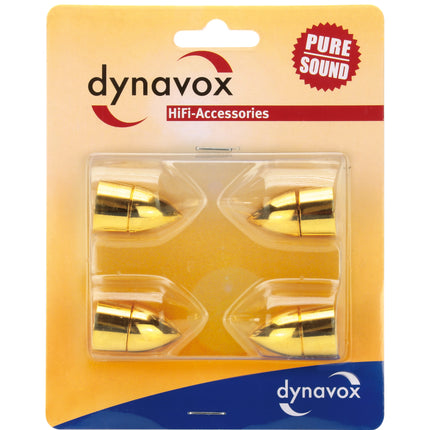 Dynavox spikes 4 delig in de kleur messing