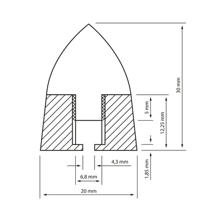 Dynavox spikes 4 delig in de kleur chrome