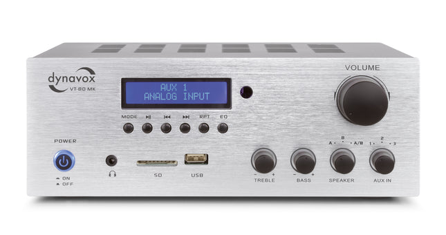 Dynavox VT-80MK stereo versterker met bluetooth en tuner zilver